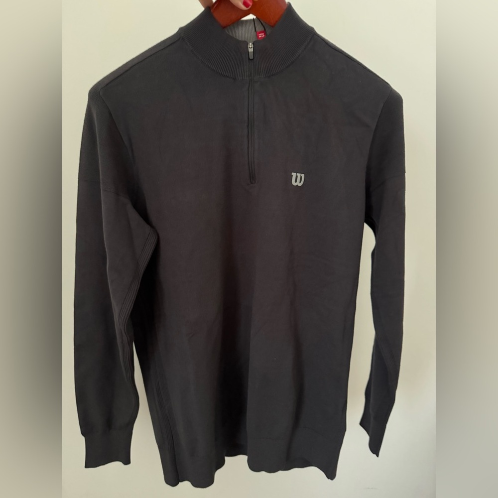 Wilson Men's Black Zip-Up Sweater